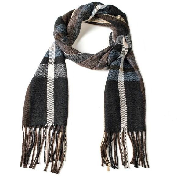 Alpine Swiss Mens Plaid Scarf Soft Winter Shawl Lightweight Cold-Weather Gear - Picture 2 of 8